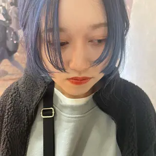 カラー 🎀ボブ＋ハイトーン シュカ👶🏻のヘアスタイル
