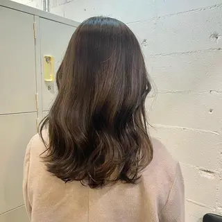 ミディアム カラー パーマ ヘアアレンジ 🎀ダブルカラーレイ ヤーyuuri🎀のヘアスタイル