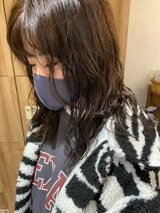 ミディアム カラー パーマ ヘアアレンジ パーマ指名No1 /namiのヘアスタイル