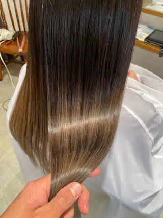 セミロング カラー 片山 雄のヘアスタイル