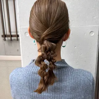 ミディアム カラー ヘアアレンジ しみず さくら🌸のヘアスタイル