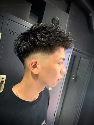 ショート メンズ メンズパーマ/難波/ 心斎橋　室園亮佑のヘアスタイル