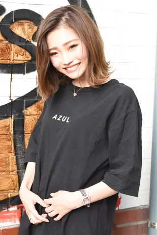 ミディアム カラー パーマ ヘアアレンジ 最高峰の技術力☆ 樋口健人のヘアスタイル