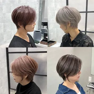 ショート カラー 大人上品な白髪ぼかし ☆【TAKASHI】のヘアスタイル