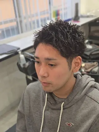 メンズ パーマ ショート Lapis 名古屋駅前店所属・LEN名古屋/パーマ 海外ヘア/メンズ特化のヘアスタイル