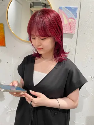 ミディアム カラー yearn所属・naho✂︎bob/ layerのヘアスタイル