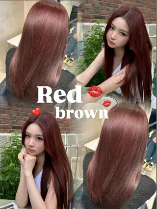 ロング カラー 韓国×ワンホン 艶カラー/ハヅキ🎀のヘアスタイル