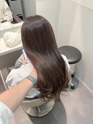 セミロング カラー パーマ ヘアアレンジ メンズ 髪質改善縮毛矯正 ブリーチなしRYOのヘアスタイル