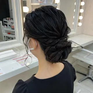 セミロング ヘアアレンジ Hair&make Best Scene所属・Best scene 有楽町店のヘアスタイル