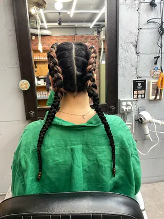 ロング ヘアアレンジ TNB TOKYO所属・エクステ/コーンロウ KURUMI⛓️🔥のヘアスタイル