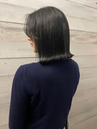 ミディアム カラー 村岡彩優/松本 /ブリーチ/艶カラーのヘアスタイル