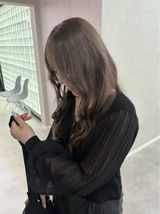 ロング カラー 盛れる顔まわり✨🎀 モテカラー別所好葉のヘアスタイル