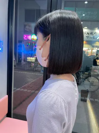 ショート Misaki /ボブ/縮毛矯正のヘアスタイル