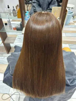 セミロング カラー 可知 幸輝のヘアスタイル
