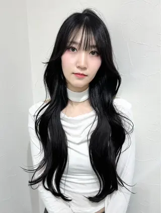 ロング レイヤー/韓国風 三好悠生のヘアスタイル