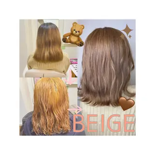 ミディアム カラー プルエク/clana ♡marinのヘアスタイル