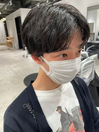 ショート カラー パーマ ヘアアレンジ メンズ パーソナルカラー合わ せたカラー🤍なつみのヘアスタイル