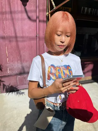 ショート カラー ハイトーン/美髪矯正 🍃大江拓実のヘアスタイル