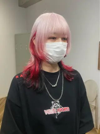 セミロング カラー lani hair salon所属・SHOTO ハイトー ン/デザインカラーのヘアスタイル