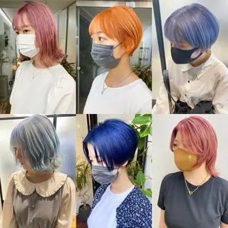 ショート カラー ヘアアレンジ 【池袋/スパイキー ショート】ⓝⓘⓜⓤのヘアスタイル