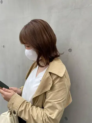 ミディアム カラー ハイトーン/ボブ/ レイヤー💫カイセイのヘアスタイル