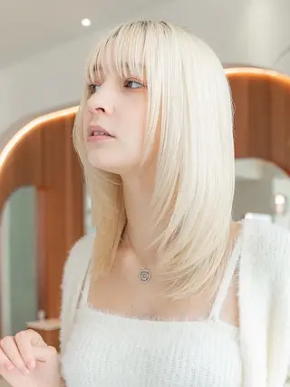 ミディアム いがらし ふうらのヘアスタイル