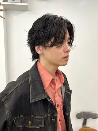 ミディアム カラー パーマ ヘアアレンジ メンズ 💎髪質改善特化💎 RUITOのヘアスタイル