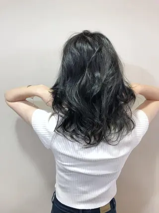 ロング カラー 小顔カット✨ 透明感カラー/村上のヘアスタイル