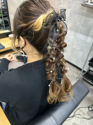 ロング ヘアアレンジ SHANTi 飯塚 ヘアセット/髪質改善のヘアスタイル