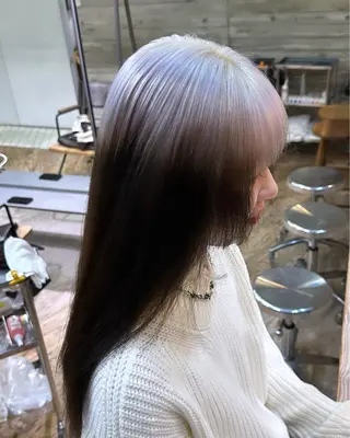 ロング カラー ササキカズマ〻透明感 〻色落ち〻赤み消しのヘアスタイル