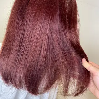 ミディアム カラー 髪質改善×矯正🫧 韓国ヘアasamiのヘアスタイル