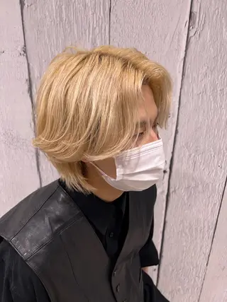 メンズ 透明感カラー✨️山内 七鐘のヘアスタイル