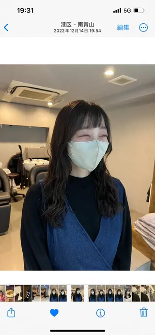 ロング カラー パーマ akane/ベージュ /オリーブ/ブラウンのヘアスタイル