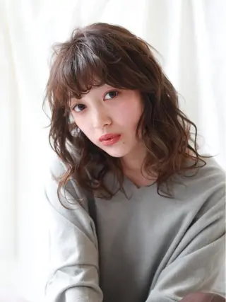 セミロング カラー パーマ ✨店長 鈴木輝✨のヘアスタイル