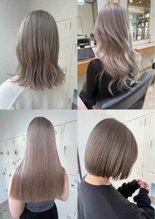 セミロング カラー Kana 🍋 ハイトーン【高円寺】のヘアスタイル