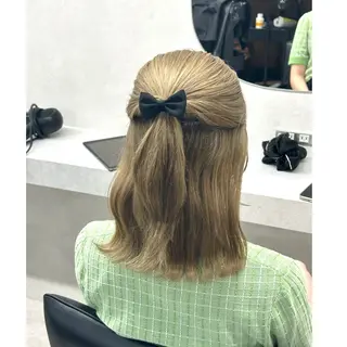 ミディアム 🌷HARU 暖色/ヘアセット🫧のヘアスタイル