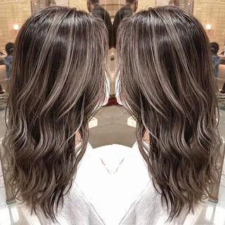 ロング カラー 縮毛/レイヤー 韓国/橋口のヘアスタイル