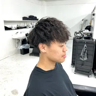 ショート パーマ メンズ 【メンズパーマ特化】 🍏網中勇喜のヘアスタイル