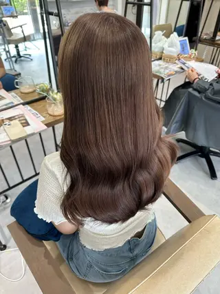 ロング カラー 髪質改善AUSTIN登戸所属・ICHIKA/暖色 カラー / Wカラーのヘアスタイル