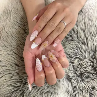 ロング PEPE by okaba 平野店所属・saki 大阪市平野区ネイルのネイルデザイン