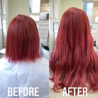 ロング エクステ ハイトーン 💭黒崎ハルカのヘアスタイル