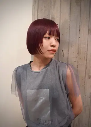 ショート カラー yll所属・似合わせ/ハイトーン /中目黒/さくらのヘアスタイル