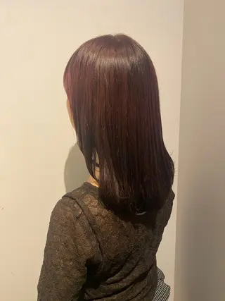 ミディアム カラー 平川 夏海のヘアスタイル