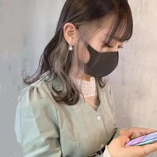 ミディアム カラー SAKURA 原宿所属・なかの たくみのヘアスタイル