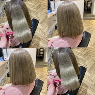 ミディアム カラー 艶カラー/韓国顔周り 🎀mamiのヘアスタイル