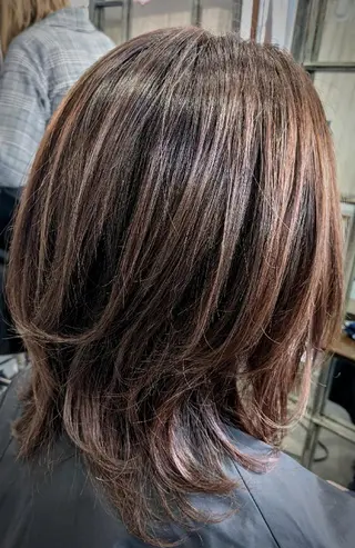 ミディアム メンズパーマ/顔周り レイヤーカット/えののヘアスタイル