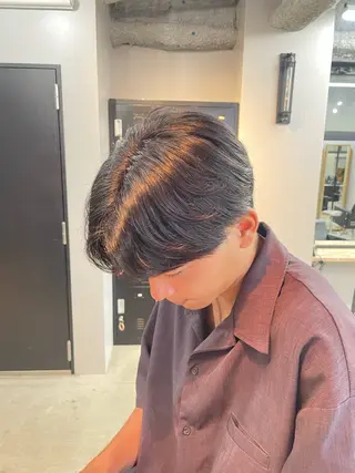 パーマ メンズ 新宿/韓国ヘア/ 髪質改善ストレートのヘアスタイル