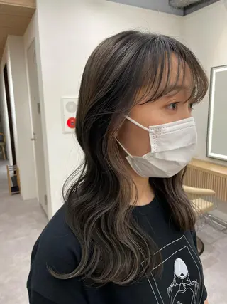 セミロング カラー パーマ ヘアアレンジ レイヤー縮毛矯正 ささきすずね💗のヘアスタイル