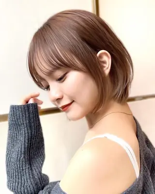 ミディアム カラー ヘアアレンジ レイヤーカット/ボブ /縮毛矯正✨大輝のヘアスタイル