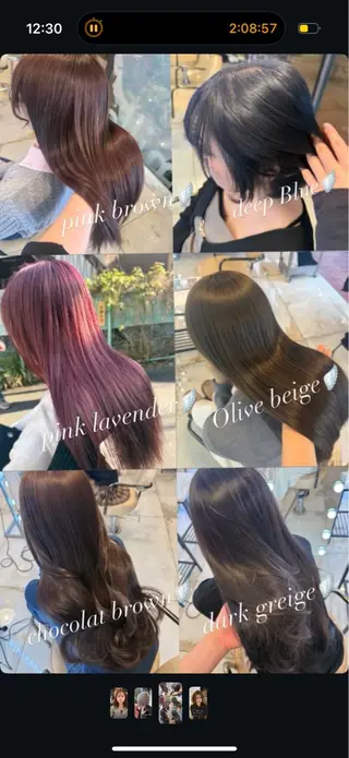 カラー AI／原宿／ 透明感艶カラーのヘアスタイル